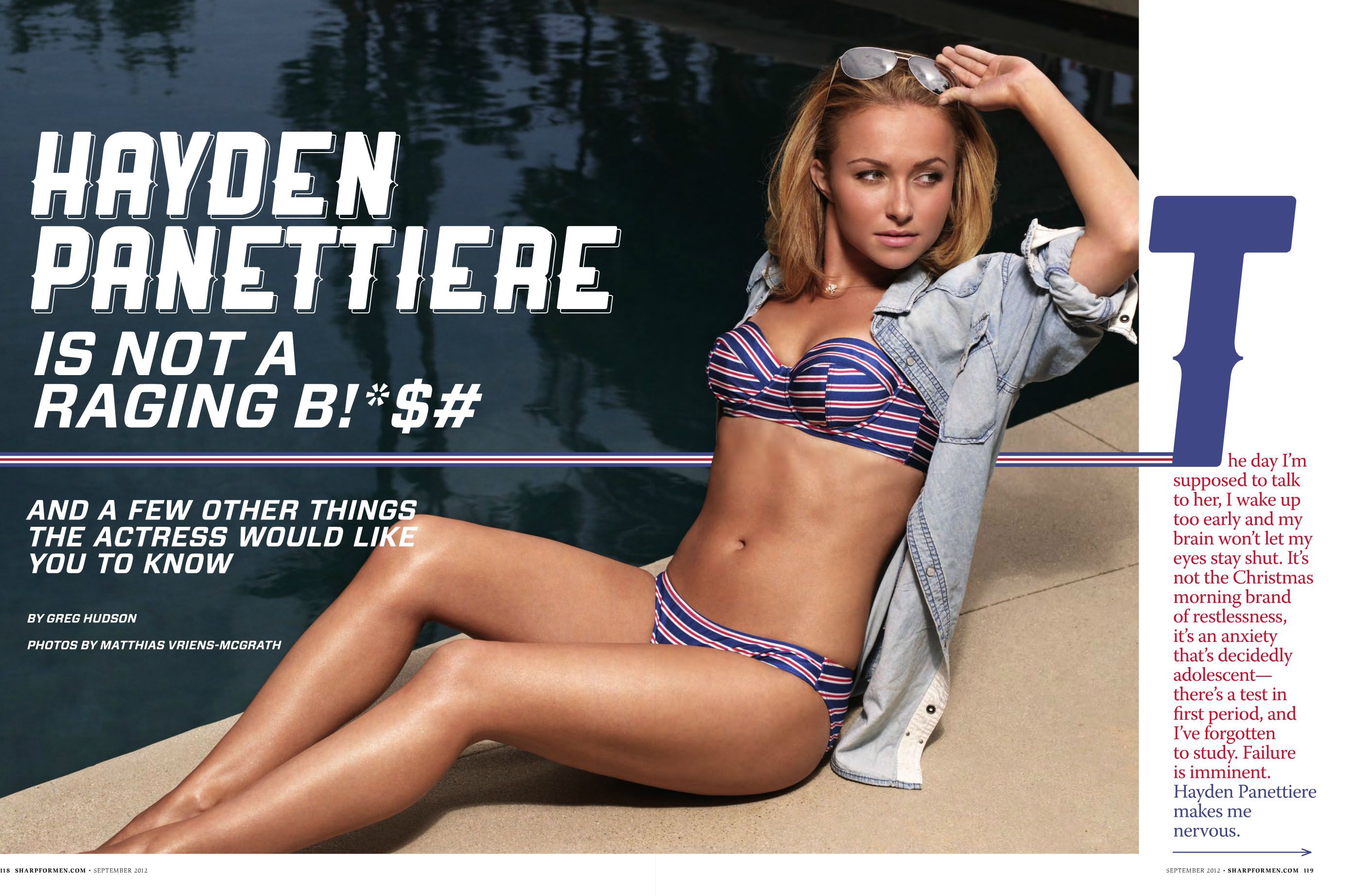 Hayden Panettiere Wearing a Bikini in Sharp For Men Magazine